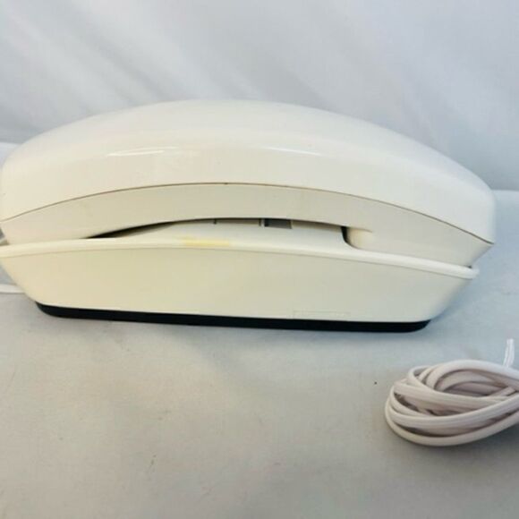 Vintage Bell South BIG Push Button Phone Wall Mount Desk Top #449 White Good con - Picture 2 of 5